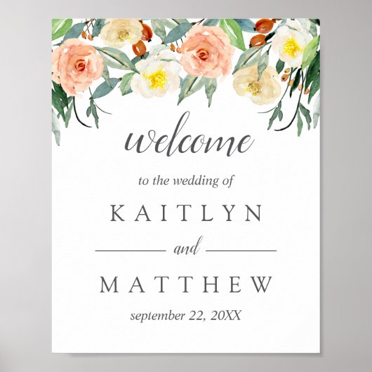 Poster Accueil de la collection de Mariages Spring Blosso (Devant)