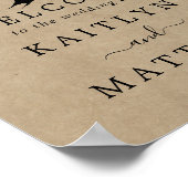 Poster Accueil de la collection Rustic Heart Tree Mariage (Coin)