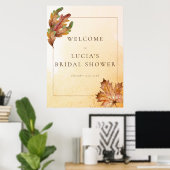 Poster Accueil de la douche de mariage à l'aquarelle de f (Bureau à domicile)