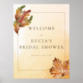 Poster Accueil de la douche de mariage à l'aquarelle de f (Devant)