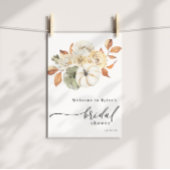 Poster Accueil de la Fête des mariées Citrouille d'automn