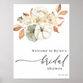 Poster Accueil de la Fête des mariées Citrouille d'automn (Devant)