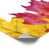 Poster Accueil de la Fête des mariées d'automne Feuille e (Coin)