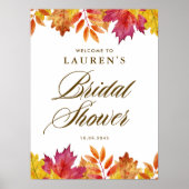 Poster Accueil de la Fête des mariées d'automne Feuille e (Devant)