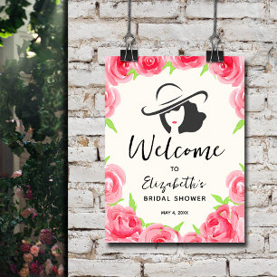 Poster Accueil de la Fête des mariées de mariée et Rose
