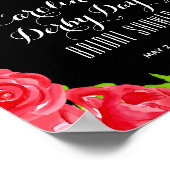 Poster Accueil de la Fête des mariées de style Roses roug (Coin)