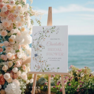 Poster Accueil de la Fête des mariées Fleur sauvage