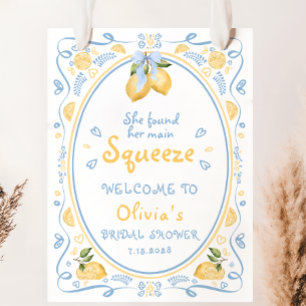 Poster Accueil de la Fête des mariées Florale de citron d