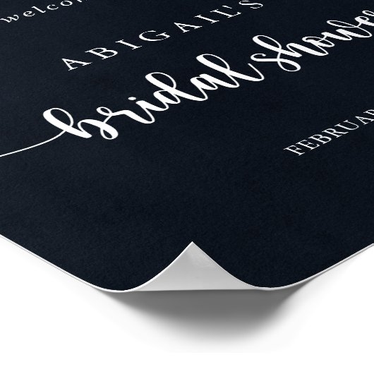 Poster Accueil de la Fête des mariées Rustic String Light (Coin)