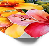 Poster Accueil de la Fête des mariées Tropical Luau Hawai (Coin)