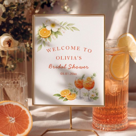 Poster Accueil de la fête prénuptiale Aperol Spritz