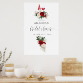 Poster Accueil de la fête prénuptiale de dégustation de v (Cuisine)