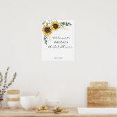 Poster Accueil de la fête prénuptiale florale Eucalyptus  (Cuisine)