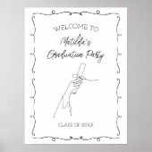 Poster Accueil de la graduation illustrée (Devant)