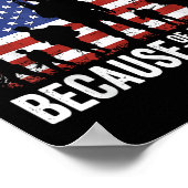 Poster Accueil De La Liberté À Cause Du Brave Mémorial (Coin)