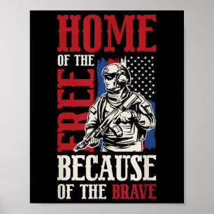 Poster Accueil De La Liberté À Cause Du Brave Mémorial