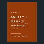 Poster Accueil de la partie d'engagement minimaliste en t<br><div class="desc">Affiche de bienvenue minimaliste de la partie d'engagement en terre cuite</div>