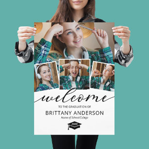 Poster Accueil de la photo de graduation moderne