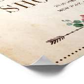 Poster Accueil de la réception de mariage champêtre aux f (Coin)