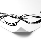 Poster Accueil de l'itinéraire Mariage tiré main (Coin)