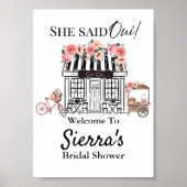 Poster Accueil de mariage à Paris, thème français (Devant)