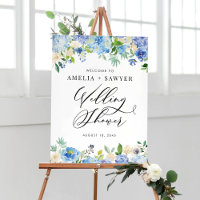 Accueil de mariage de douche de Hortensias Bleus A