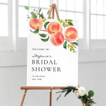 Accueil de mariage estival à l'aquarelle pêche Fêt