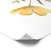 Poster Accueil de Mariage Fleur sauvage délicat (Coin)