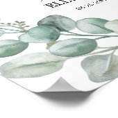 Poster Accueil de mariage moderne Eucalyptus (Coin)