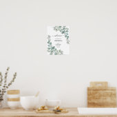 Poster Accueil de mariage moderne Eucalyptus (Cuisine)