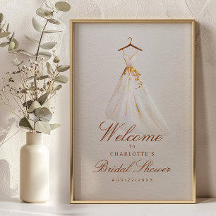 Poster Accueil de Mariage Pas Cher - Robe de Mariée Aquar