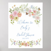 Poster Accueil de Mariée Fleur de Champ Pastel (Devant)