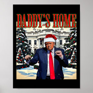Poster Accueil de papa Edition Noël Maison Blanche Trump