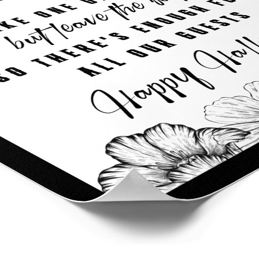 Poster Accueil Décor crâne Trick ou traiter Halloween Sig (Coin)