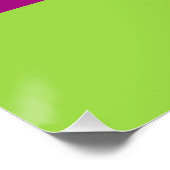 Poster accueil design pourpre vert rouge bordé (Coin)