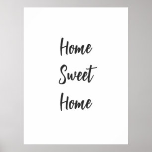 Poster Accueil douce maison simple mur blanc minimaliste