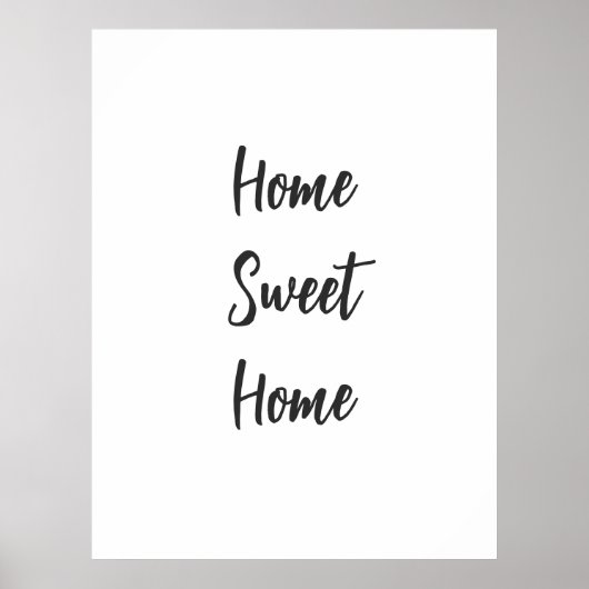 Poster Accueil douce maison simple mur blanc minimaliste (Devant)