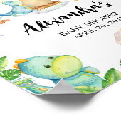 Poster Accueil du Baby shower Cute Dinosaur (Coin)