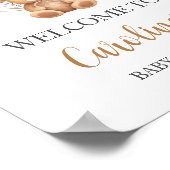 Poster Accueil du Baby shower de ballon Brown Ours (Coin)