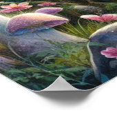 Poster Accueil du Baby shower des champignons forestiers  (Coin)