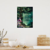 Poster Accueil du Baby shower des champignons forestiers  (Cuisine)