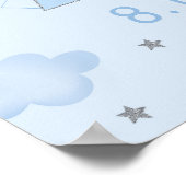 Poster Accueil du Baby shower des nuages d'avion (Coin)