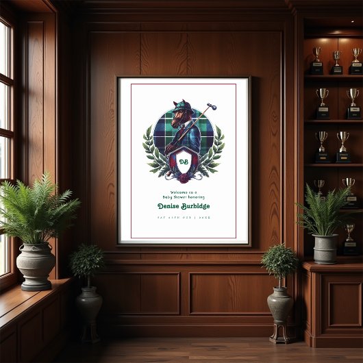 Poster Accueil du Baby shower équestre de Preppy