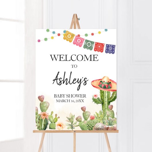 Poster Accueil du Baby shower Fiesta Taco Bout
