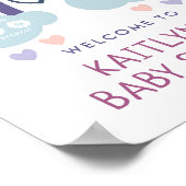 Poster Accueil du Baby shower Little Rainbow (Coin)