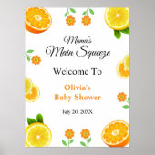 Poster Accueil du Baby shower principal de citron Squeeze (Devant)