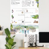 Poster Accueil du calendrier de l'itinéraire de réunion (Bureau à domicile)