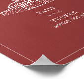 Poster Accueil du Mariage de automne rouge roux roux rust (Coin)