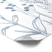 Poster Accueil du Mariage Fleur sauvage de périphérique m (Coin)