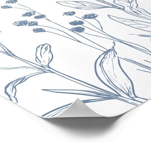 Poster Accueil du Mariage Fleur sauvage de périphérique m (Coin)